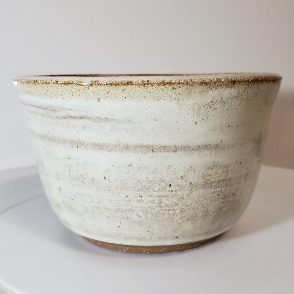 Handmade Vanilla Cream Ceramic Pot
